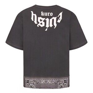 Evisu Kuro Men's Shirt 2XL Embroidered Logo Denim BRAND DESIGHNER BLOCK STYLE